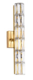 Bethel Gold Wall Sconce in Metal & Crystal