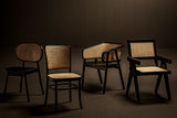 Noir Delphi Chair with Caning AE-110CHB