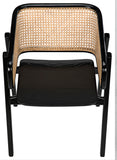 Noir Delphi Chair with Caning AE-110CHB