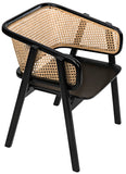 Noir Delphi Chair with Caning AE-110CHB