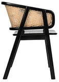 Noir Delphi Chair with Caning AE-110CHB