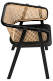 Noir Delphi Chair with Caning AE-110CHB