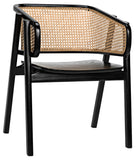 Noir Delphi Chair with Caning AE-110CHB