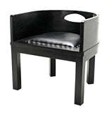 Noir Latour Chair with Leather AE-168CHB