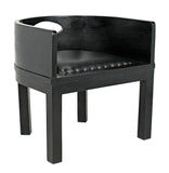 Noir Latour Chair with Leather AE-168CHB