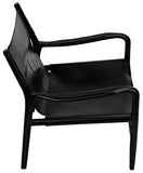 Noir Clancy Chair with Leather AE-181CHB