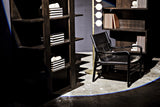 Noir Clancy Chair with Leather AE-181CHB