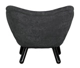 Noir Valerie Chair with Grey Fabric AE-230G