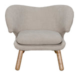 Noir Valerie Chair with Wheat Fabric AE-230W