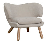 Noir Valerie Chair with Wheat Fabric AE-230W