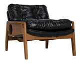 Noir Dilon Chair with Leather AE-238T