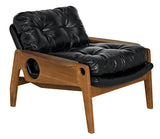 Noir Dilon Chair with Leather AE-238T