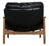 Noir Dilon Chair with Leather AE-238T