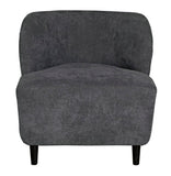 Noir Laffont Chair with Grey Fabric AE-240G