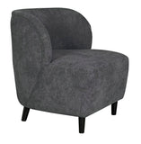 Noir Laffont Chair with Grey Fabric AE-240G