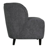 Noir Laffont Chair with Grey Fabric AE-240G