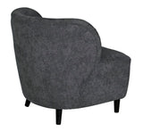 Noir Laffont Chair with Grey Fabric AE-240G