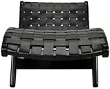 Noir Corado Lounge Chair with Leather AE-65CHB