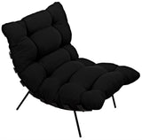 Noir Hanzo Chair with Steel Legs AE-85CHB