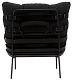 Noir Hanzo Chair with Steel Legs AE-85CHB