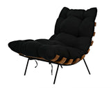 Noir Hanzo Chair with Steel Legs AE-85T