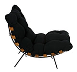 Noir Hanzo Chair with Steel Legs AE-85T