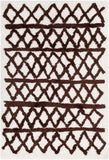 Chandra Rugs Aerona 100% Polyester Hand-Tufted Contemporary Rug White/Brown 7'9 x 10'6