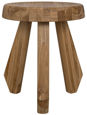 Noir Priam Teak Stool AF-33