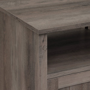 AF18CRASTGW - 18" Grooved Door Side Table Dark Walnut