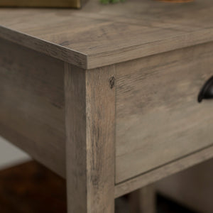 18" Country Single Drawer Side Table Grey Wash