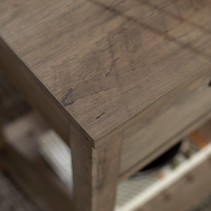 18" Country Single Drawer Side Table Grey Wash
