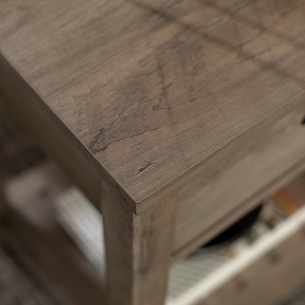18" Country Single Drawer Side Table Grey Wash