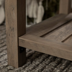 18" Country Single Drawer Side Table Grey Wash