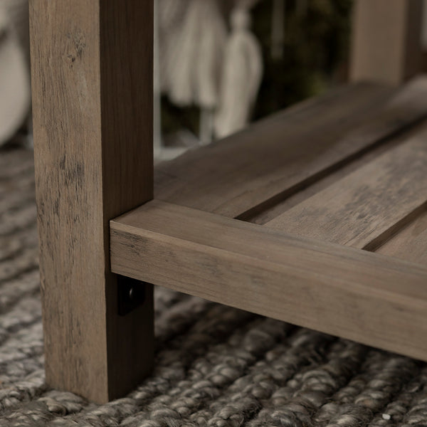 18" Country Single Drawer Side Table Grey Wash