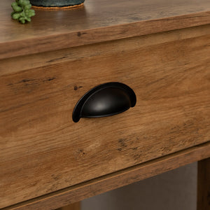 18" Country Single Drawer Side Table Reclaimed Barnwood