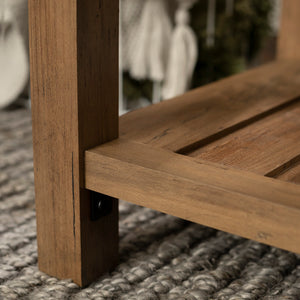 18" Country Single Drawer Side Table Reclaimed Barnwood