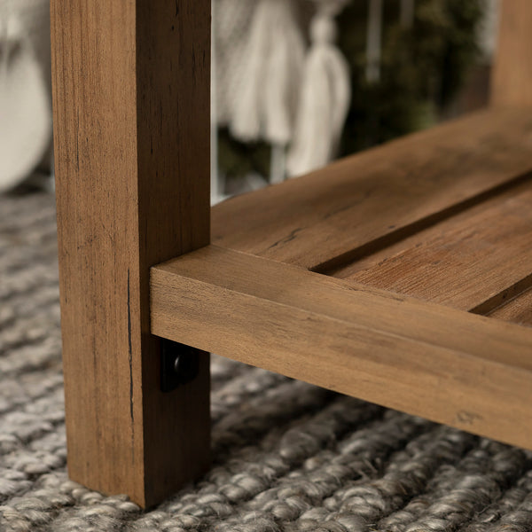 18" Country Single Drawer Side Table Reclaimed Barnwood