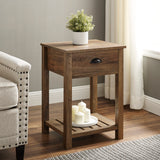 AF18CYSTRO - 18" Country Single Drawer Side Table Grey Wash