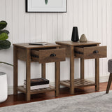 AF18CYSTRO - 18" Country Single Drawer Side Table Grey Wash