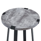 Rustic Side Table Dark Concrete
