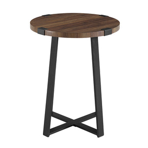Rustic Side Table Dark Walnut