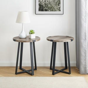AF18MWSTGW - Rustic Side Table Dark Concrete