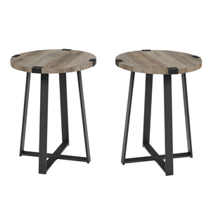 AF18MWSTGW - Rustic Side Table Dark Concrete