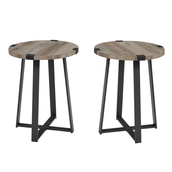 AF18MWSTGW - Rustic Side Table Dark Concrete