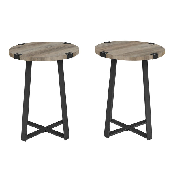 AF18MWSTGW - Rustic Side Table Dark Concrete