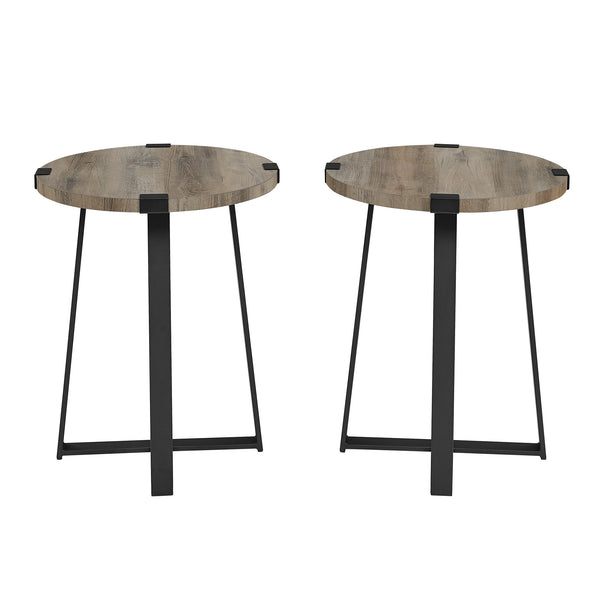 AF18MWSTGW - Rustic Side Table Dark Concrete