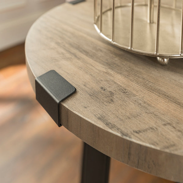 Rustic Side Table Grey Wash