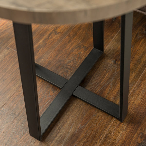 Rustic Side Table Grey Wash