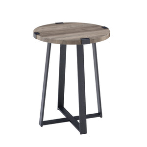AF18MWSTGW - Rustic Side Table Dark Concrete