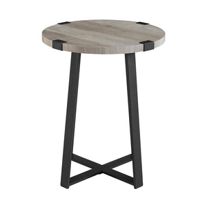 Rustic Side Table Grey Wash